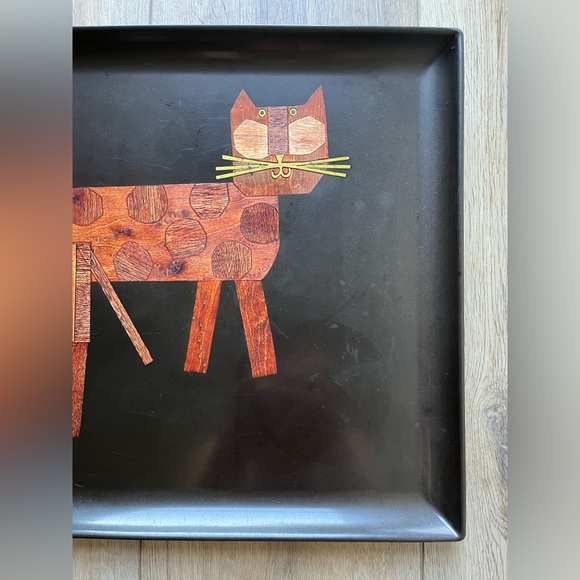 COUROC CATS 🐈🐈 Vintage Handcrafted 1960’s Serving Tray - Picture 5 of 16